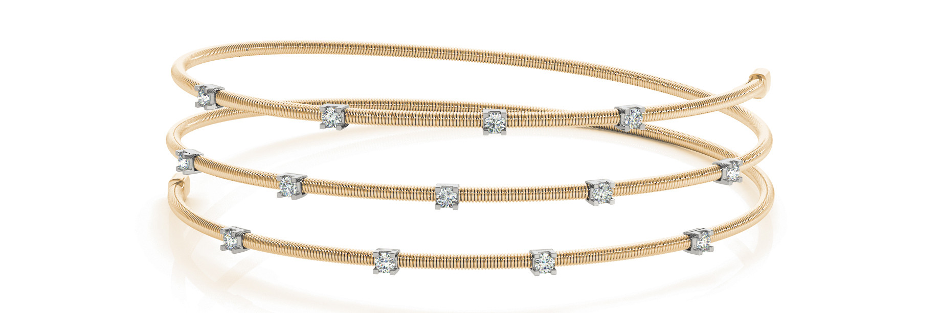 0.32 Ct Lab-Created Round Cut Margot Diamond Bangles Bracelets in Silver 925