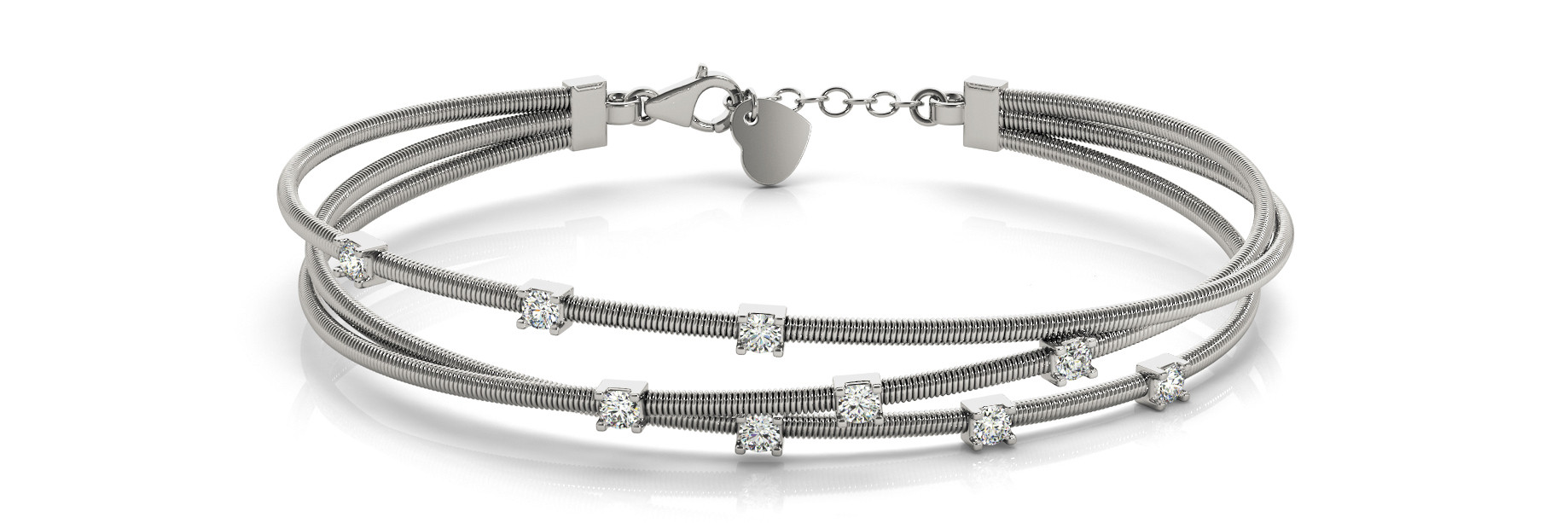 0.24 Ct Lab-Created Round Cut Oliver  Diamond Bangles Bracelets in Silver 925