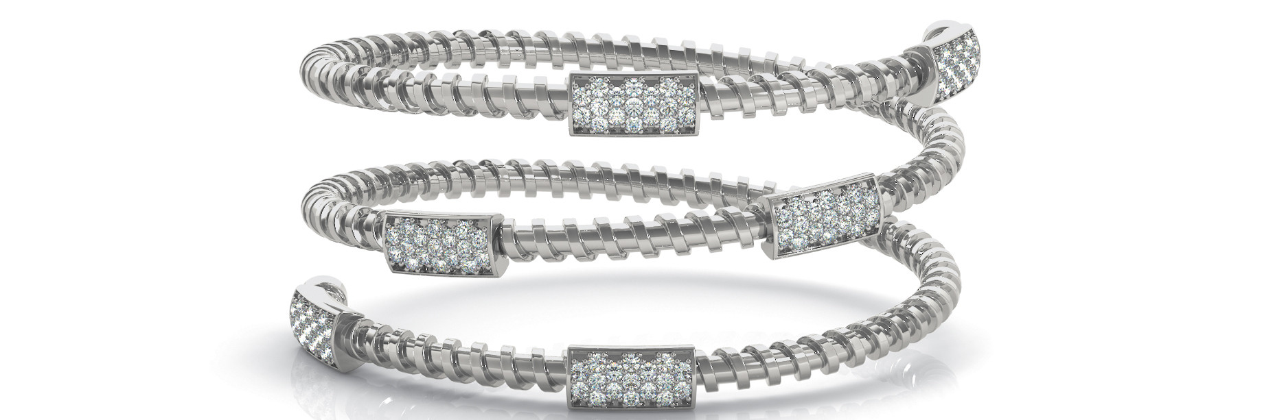 0.76 Ct Lab-Created Round Cut Maeve Diamond Bangles Bracelets in Silver 925