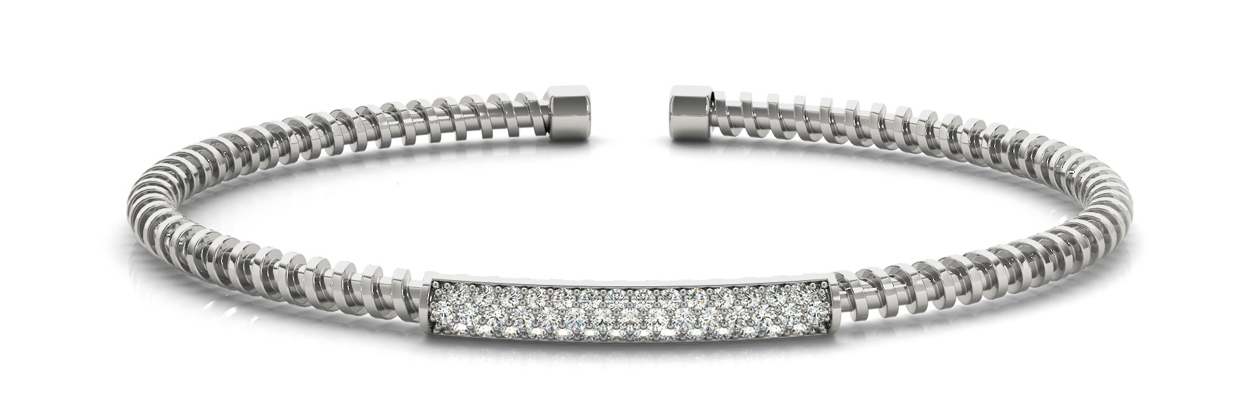 0.52 Ct Lab-Created Round Cut Harry Diamond Bangles Bracelets in Silver 925