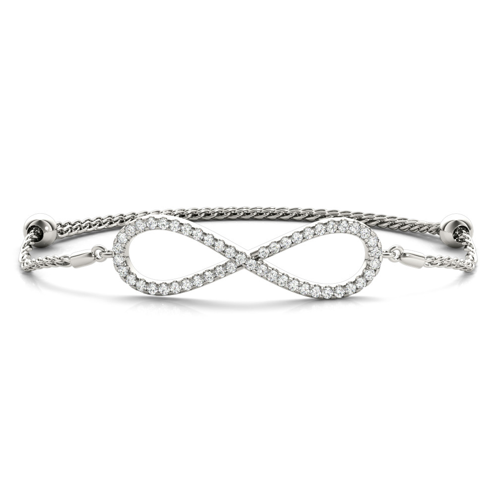 0.5 Ct Lab-Created Round Cut Noah Diamond Bangles Bracelets in Silver 925