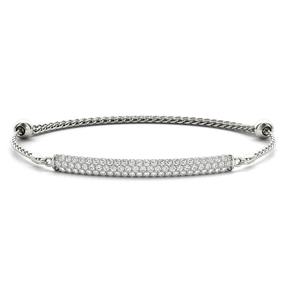 0.73 Ct Lab-Created Round Cut Oscar Diamond Bangles Bracelets in Silver 925