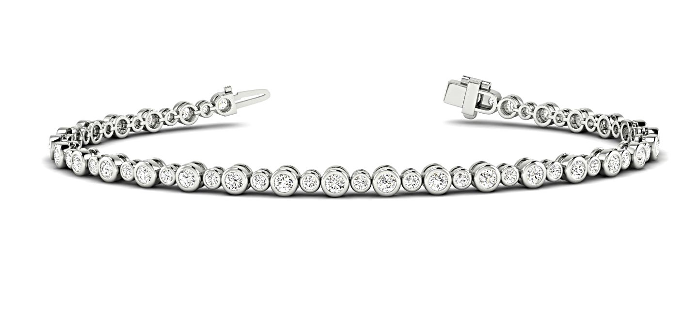 1.8 Ct Lab-Created Round Cut Juliette  Diamond Tennis Bracelets in Silver 925