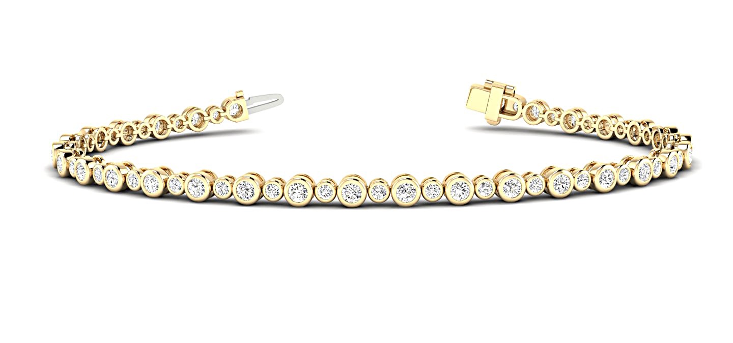 1.8 Ct Lab-Created Round Cut Juliette  Diamond Tennis Bracelets in Silver 925