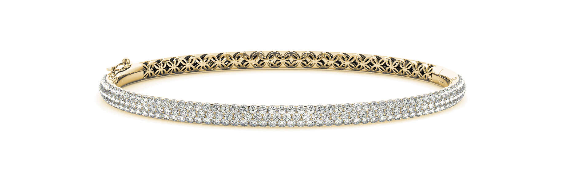 2.6 Ct Natural Round Cut Viyana Diamond Bangles in Silver 925