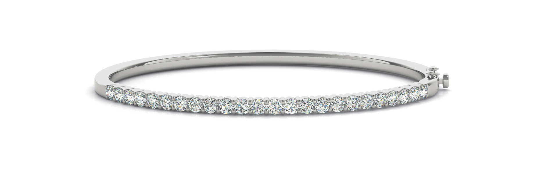 0.97 Ct Lab-Created Round Cut Brooklyn Diamond Bangles Bracelets in Silver 925