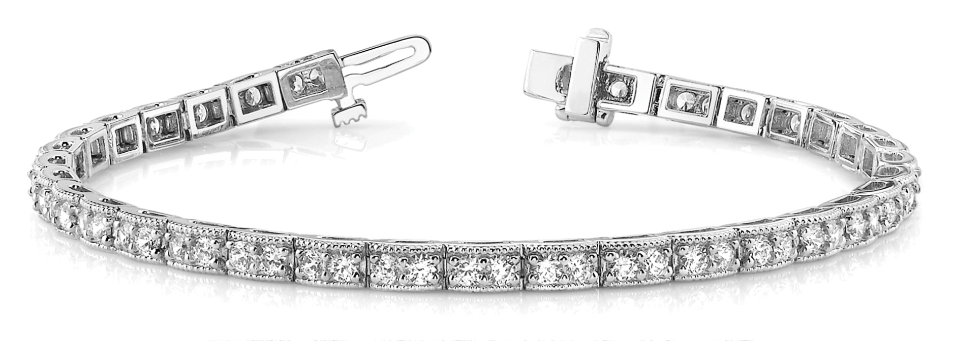 1.97 Ct Lab-Created Diamond Round Cut Maud  Designer Bracelets in Silver 925