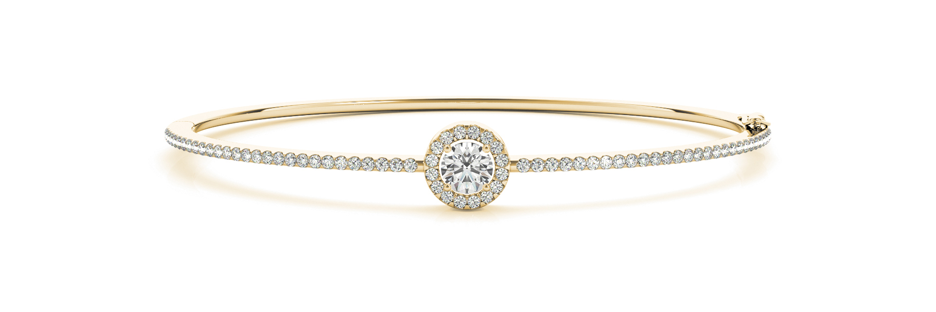 0.5 Ct Lab-Created Round Cut Vana  Diamond Bangles in Silver 925