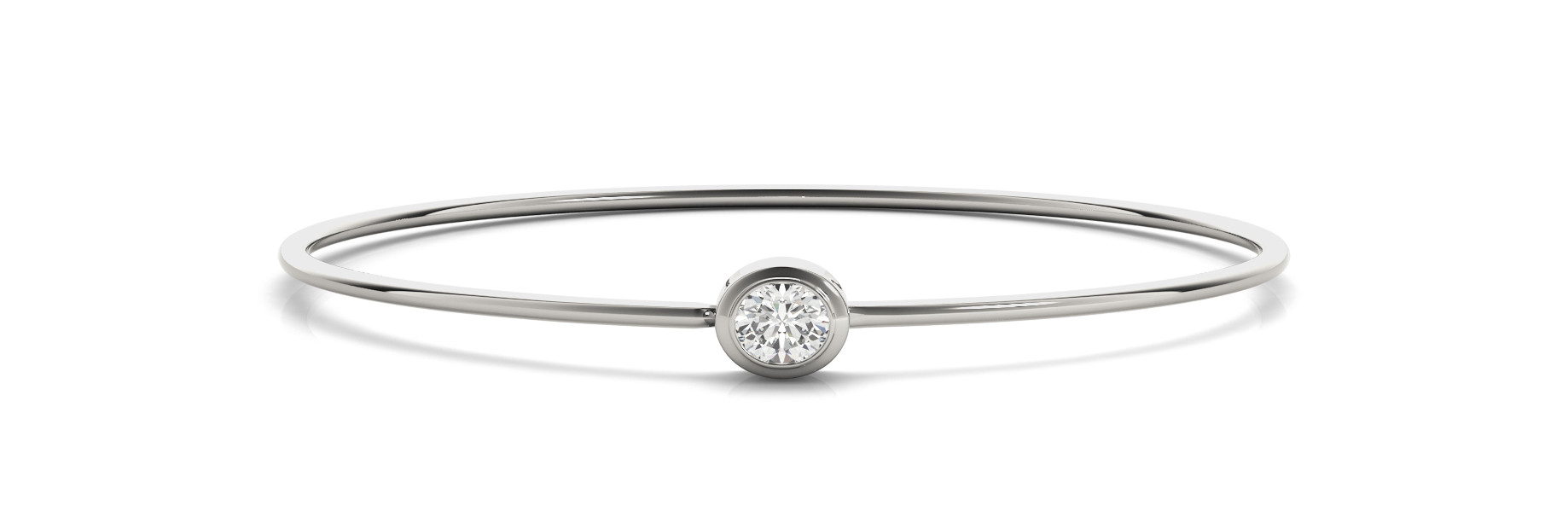 0.36 Ct Lab-Created Oval Cut Ophelia  Diamond Bangles Bracelets in Silver 925