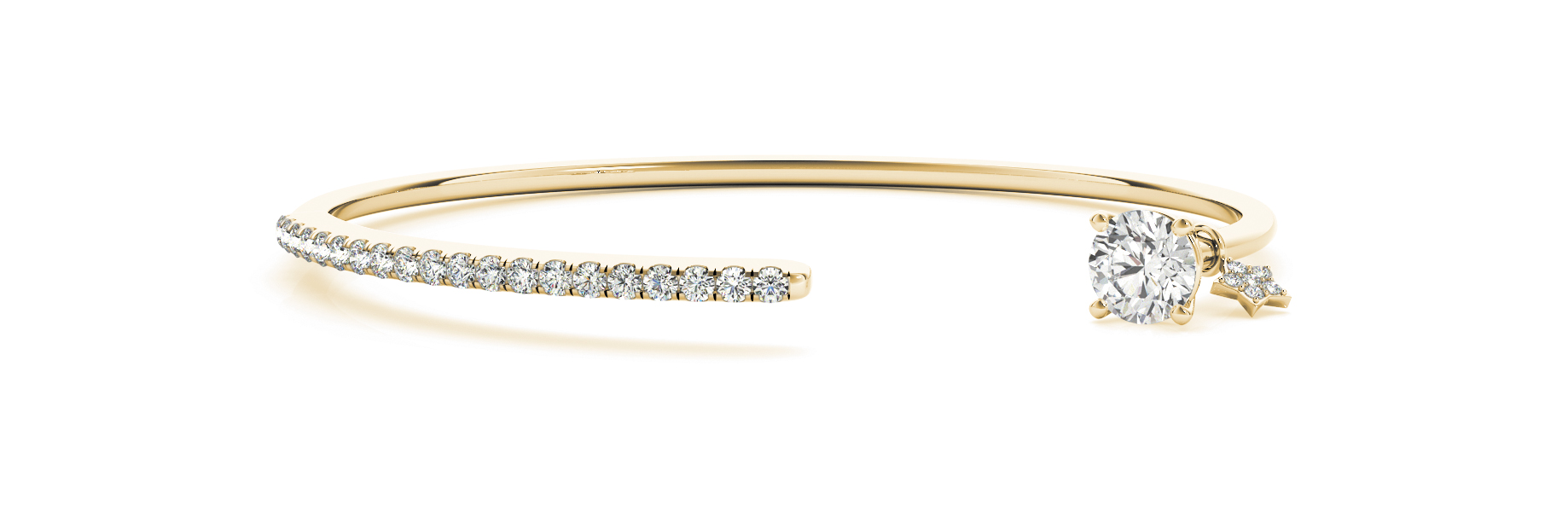 1.2 Ct Natural Round Cut Vyla  Diamond Bangles in Silver 925