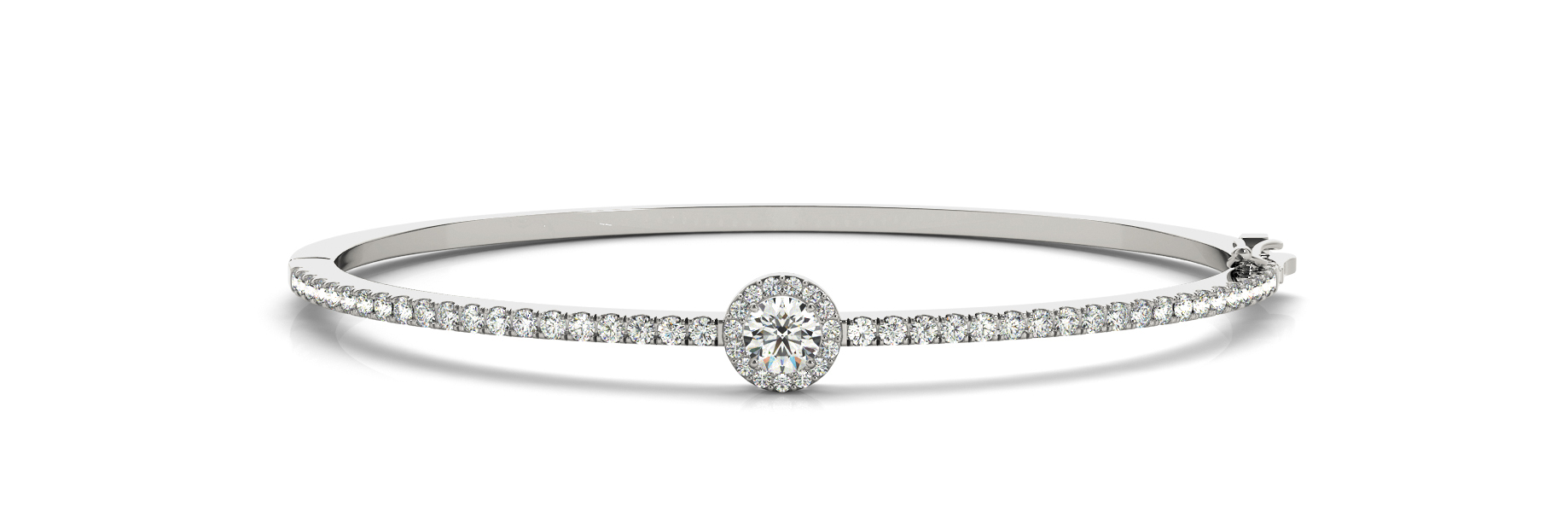 0.15 Ct Lab-Created Round Cut Aurora Diamond Bangles Bracelets in Silver 925