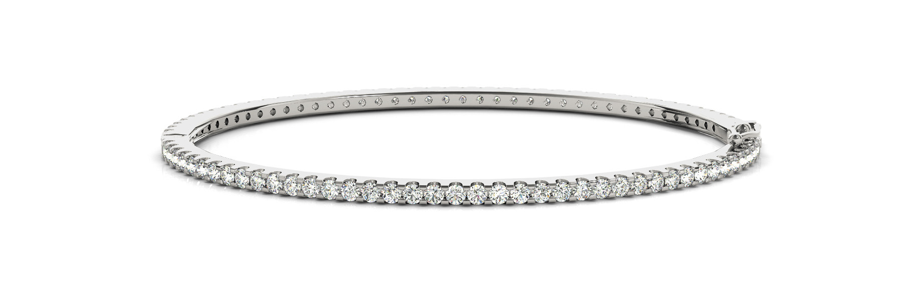 1.05 Ct Lab-Created Round Cut Hallie Diamond Bangles Bracelets in Silver 925