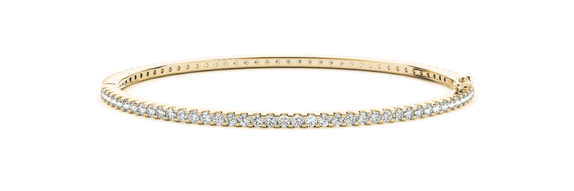 1.05 Ct Lab-Created Round Cut Hallie Diamond Bangles Bracelets in Silver 925