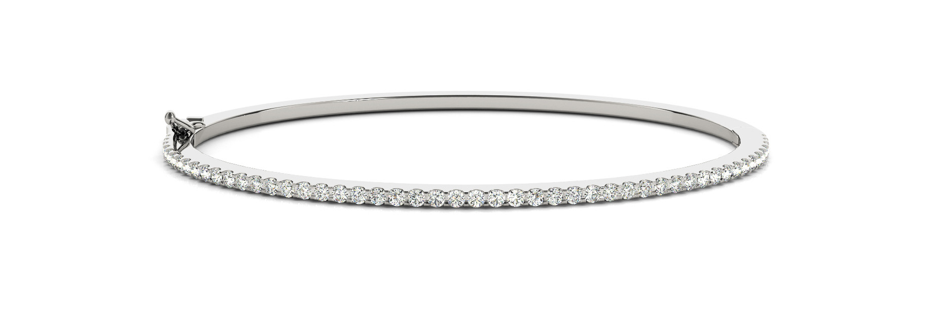 0.46 Ct Lab-Created Round Cut Frederick Diamond Bangles Bracelets in Silver 925