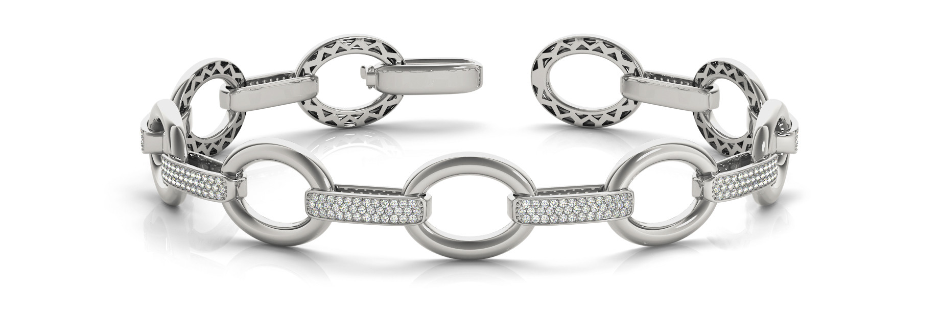 2.22 Ct Lab-Created Round Cut Skye Diamond Bangles Bracelets in Silver 925