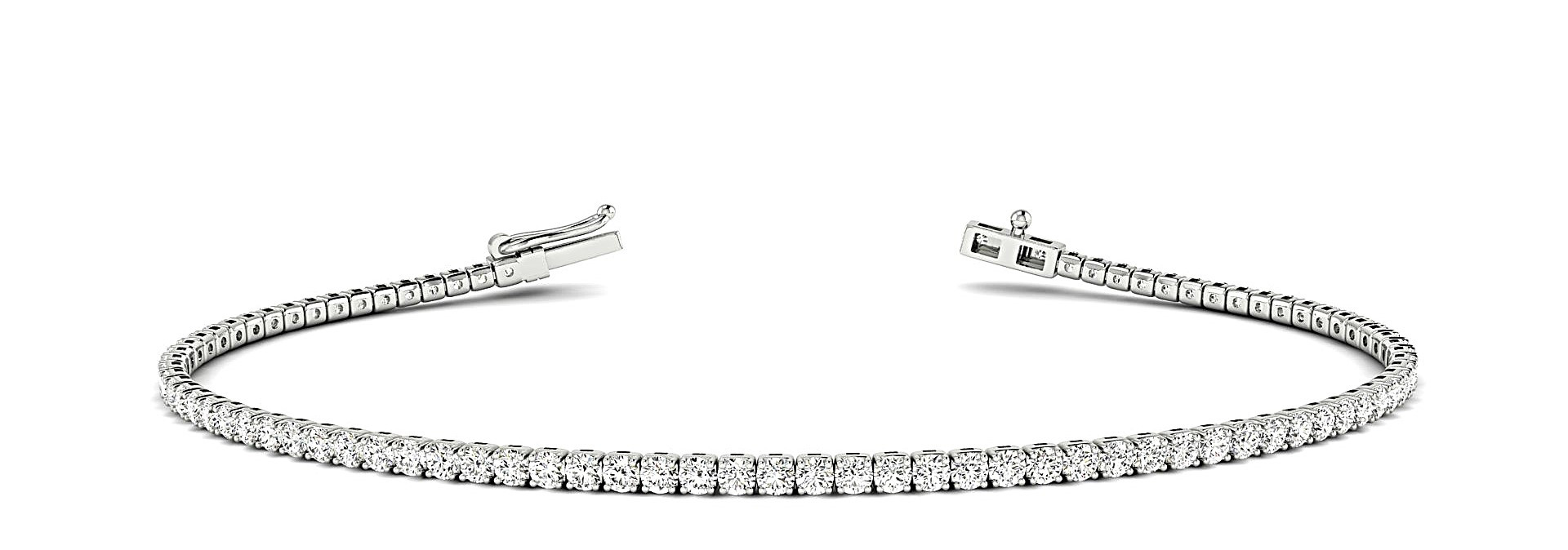 2.15 Ct Lab-Created Round Cut Delilah Diamond Tennis Bracelets in Silver 925