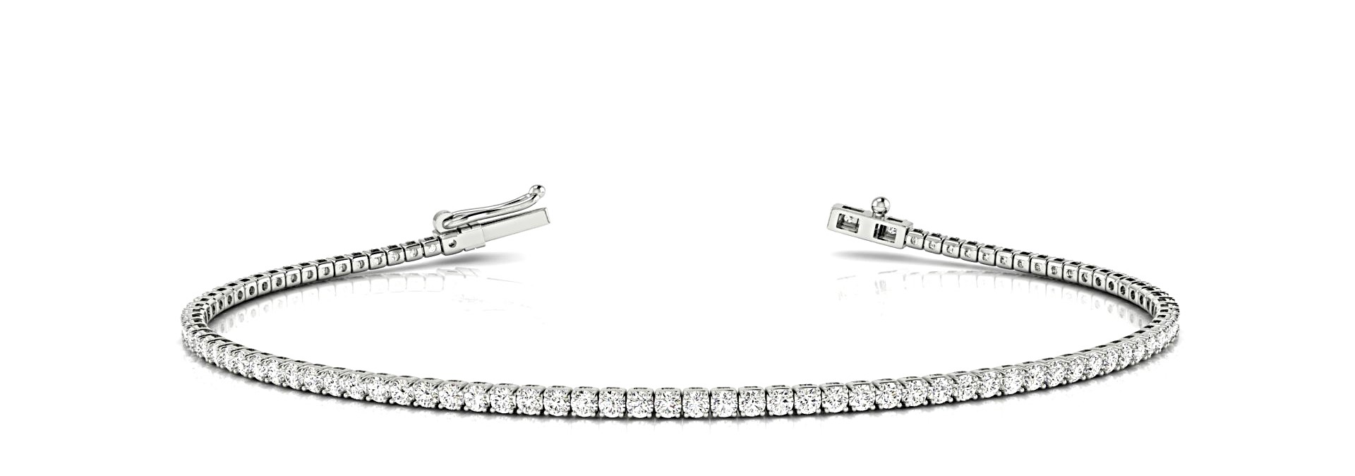 1.39 Ct Lab-Created Round Cut Ariana Diamond Tennis Bracelets in Silver 925