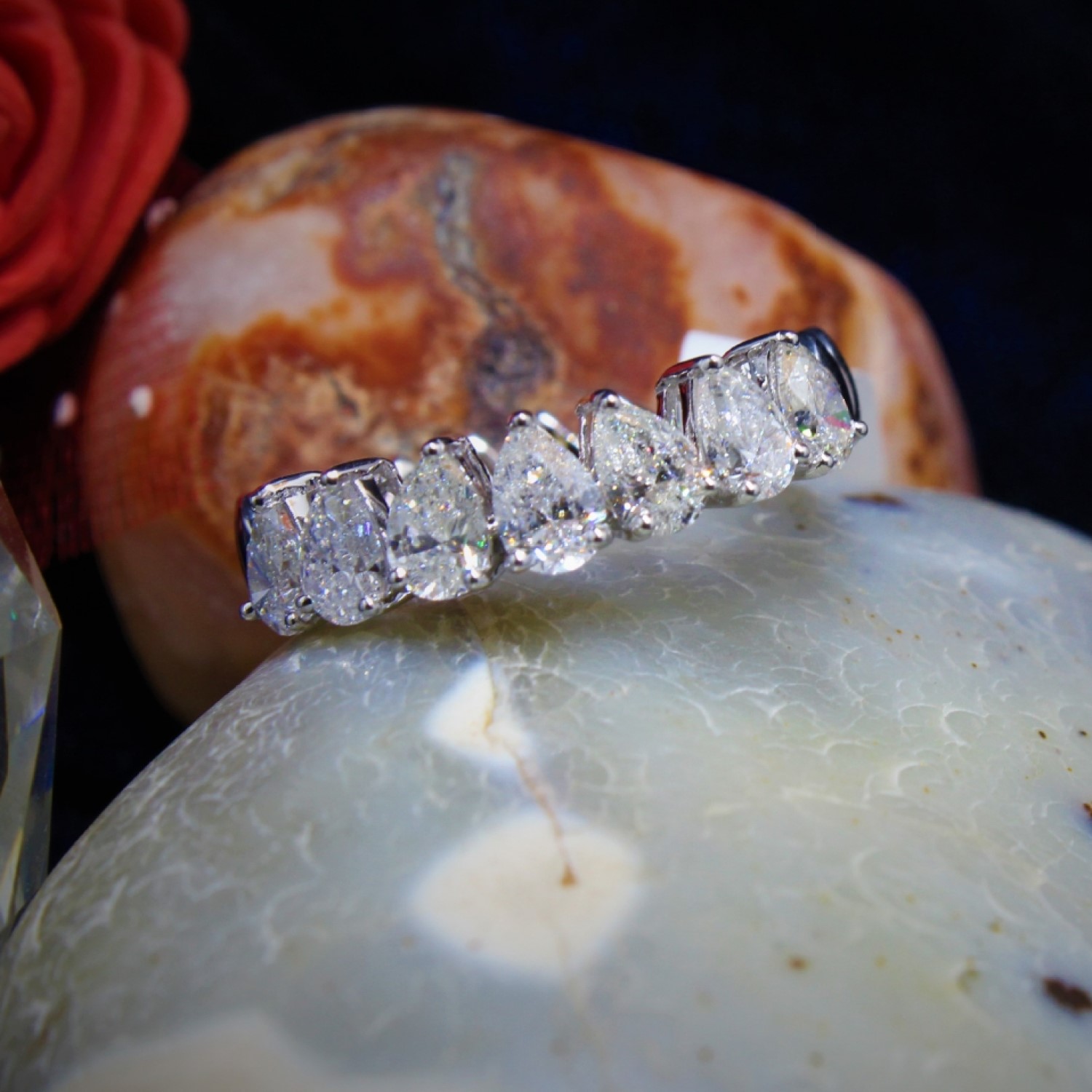 1.63 Carat Natural Eternity Diamond Rings
