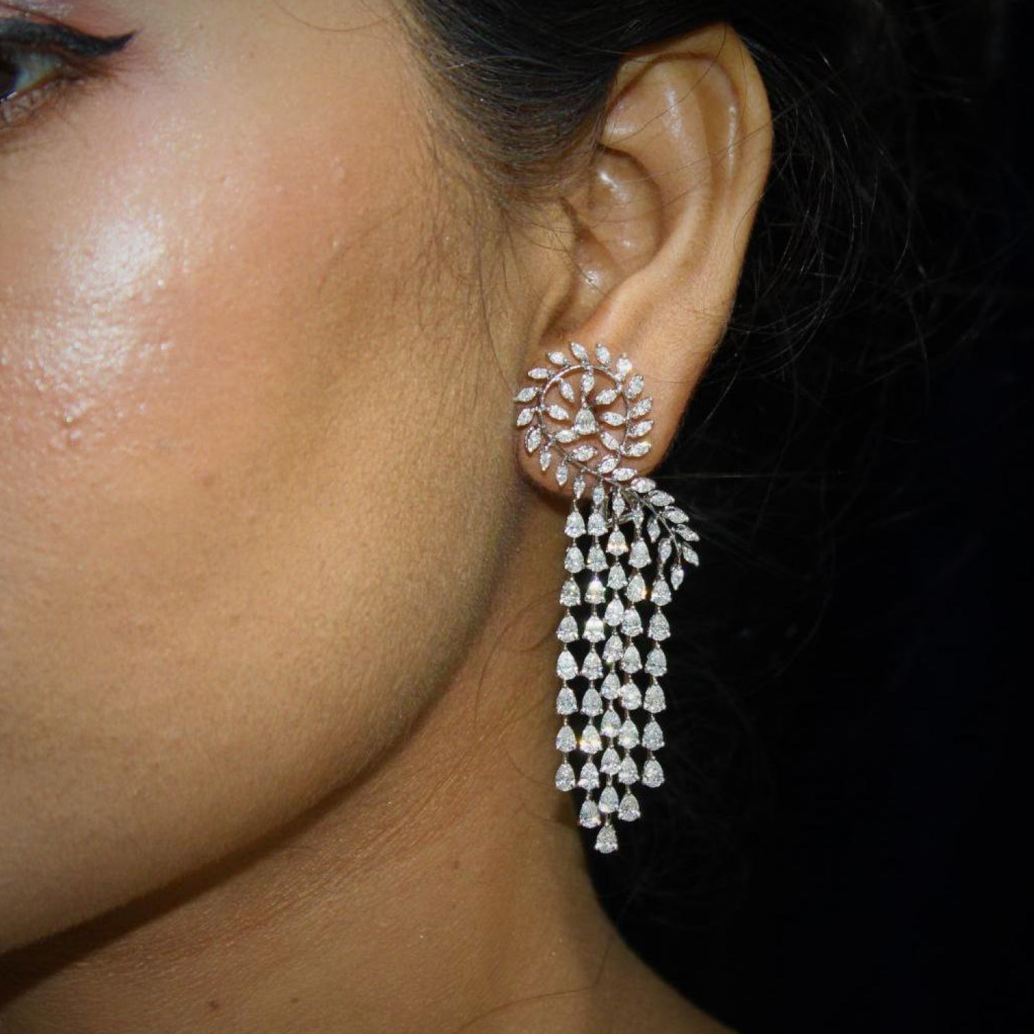 7.89 Carat Natural  Diamond Earrings