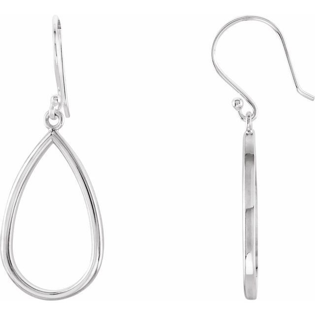 Bahnaz Diamond Sterling Silver Earrings in 9K White Gold