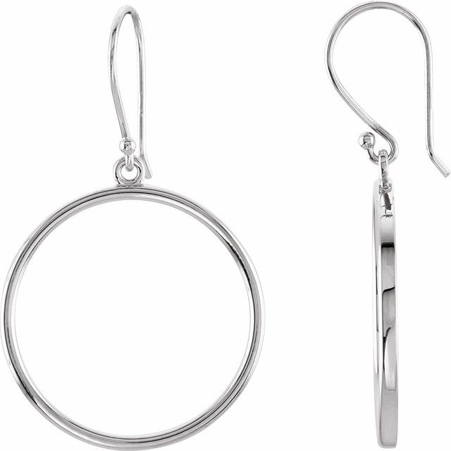  Bunga Diamond Sterling Silver Earrings in 9K White Gold