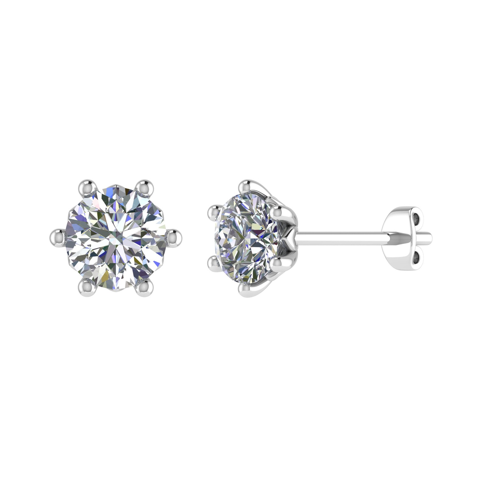 0.10 - 3.00 Carat Natural Studs Diamond Earrings