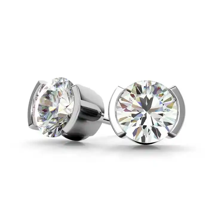 0.10 - 3.00 Carat Moissanite Studs Diamond Earrings