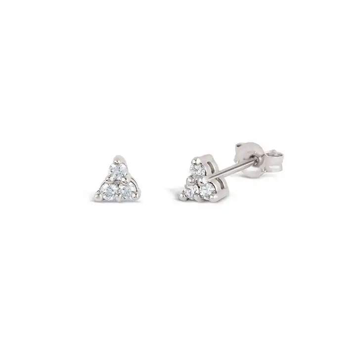 0.30 Carat Natural Cluster Diamond Earrings