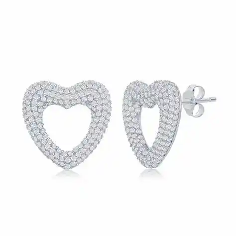 1.00 Carat Natural Cluster Diamond Earrings
