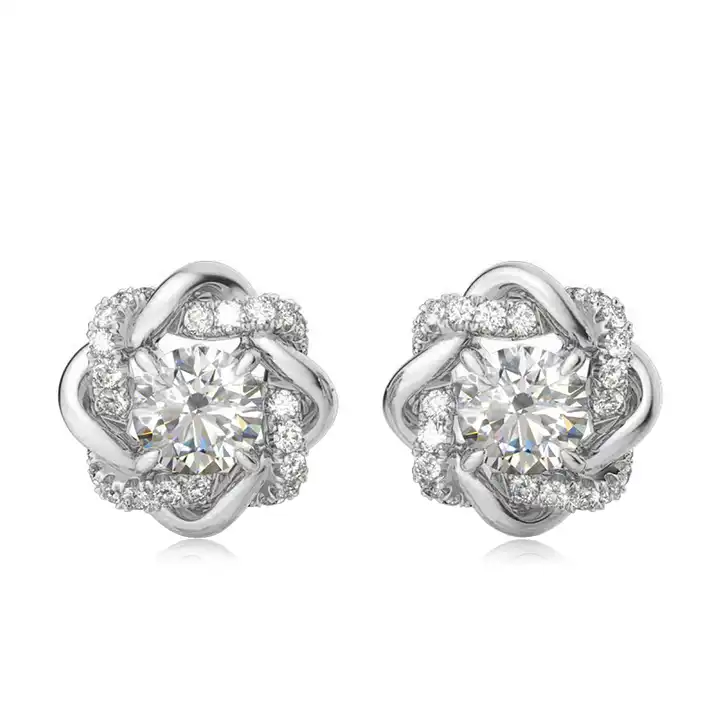 0.50 Carat Natural Designer Diamond Earrings