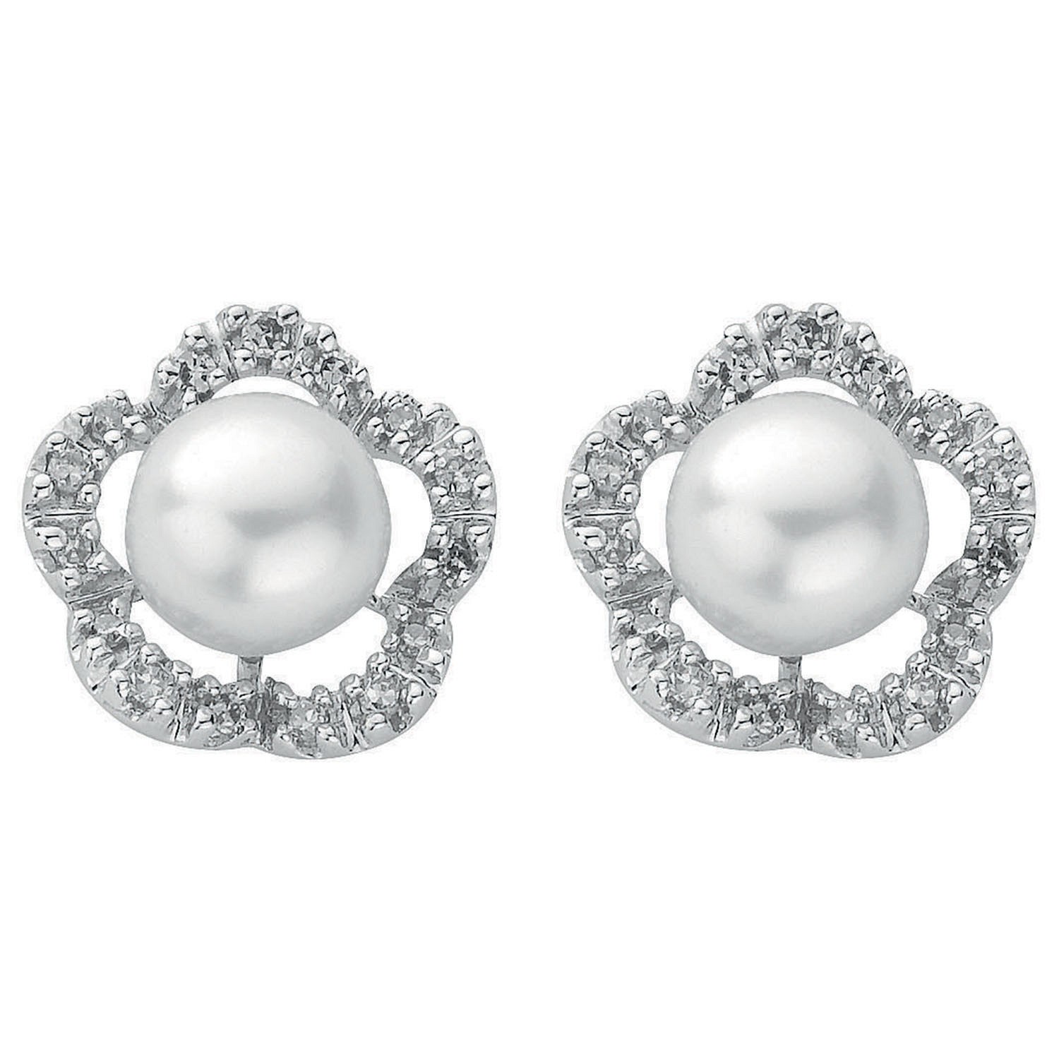 Pearl Designer Diamond Earrings