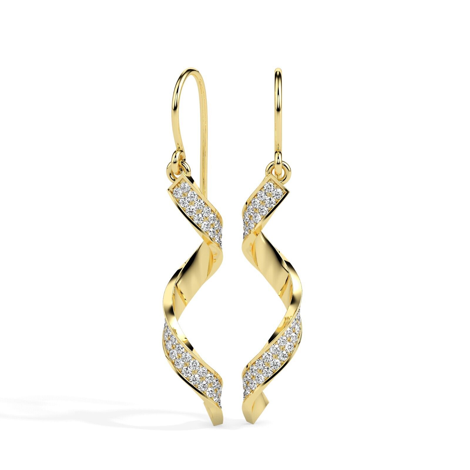 1.00 Carat Natural Designer Diamond Earrings