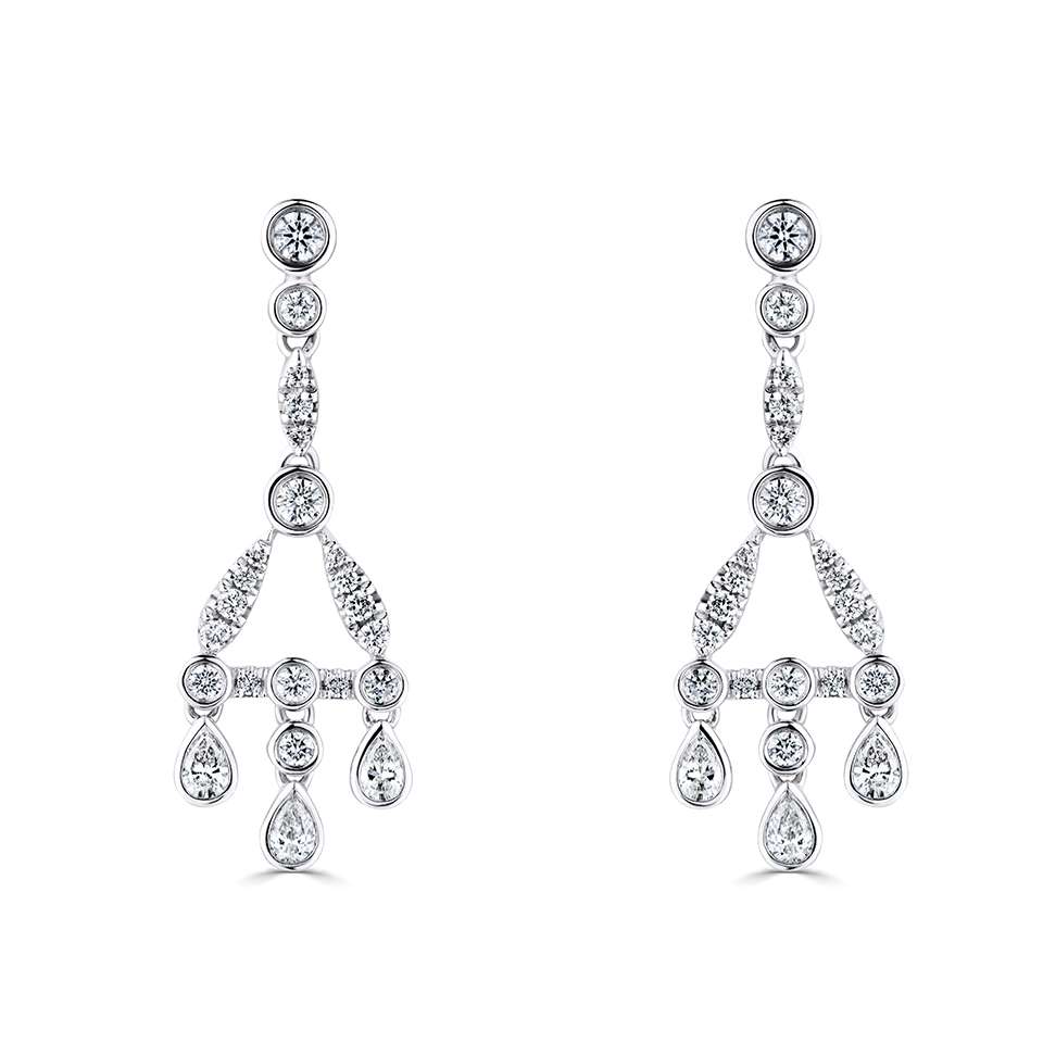 0.75 Carat Designer Diamond Earrings