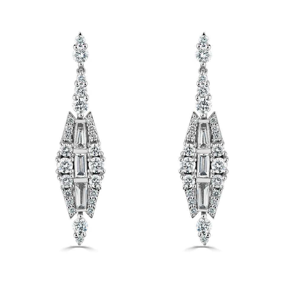 1.75 Carat Designer Diamond Earrings