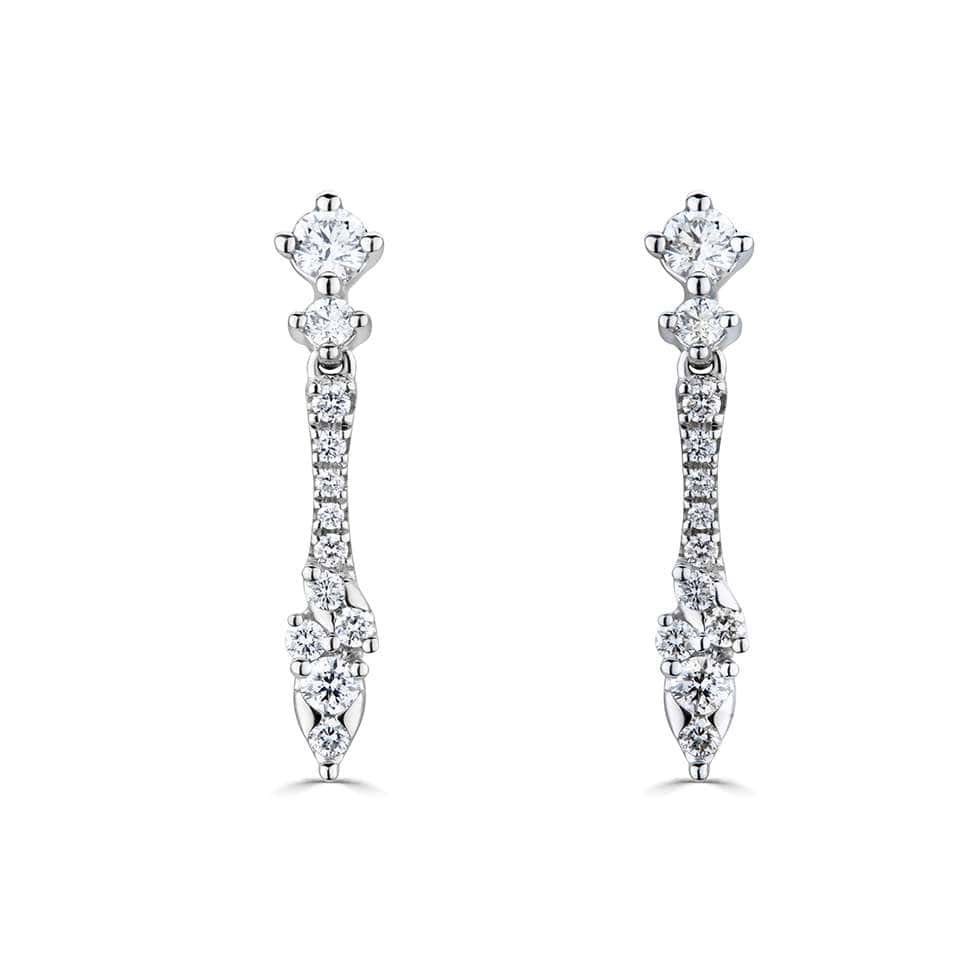 0.67 Carat Designer Diamond Earrings