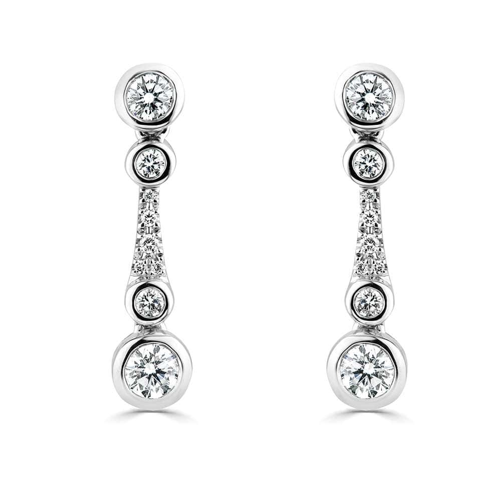 0.72 Carat Designer Diamond Earrings