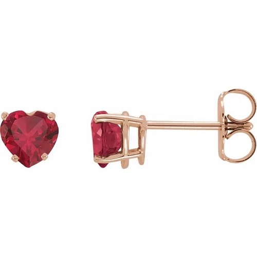 0.52 Ct Natural Ruby Heart Cut Helori  in Silver 925