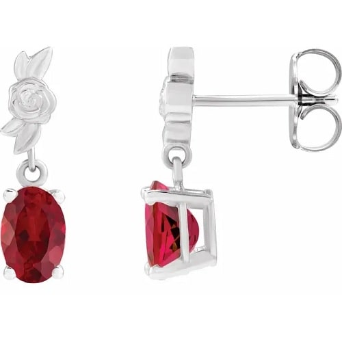 1.20 Carat Natural Ruby Earrings