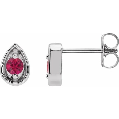 Diamond Earrings | Ruby Stone | SE16315 |Sunshine Diamonds