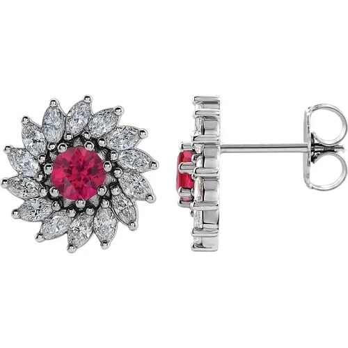 1.4 Ct Natural Ruby Round Cut Faele  in Silver 925