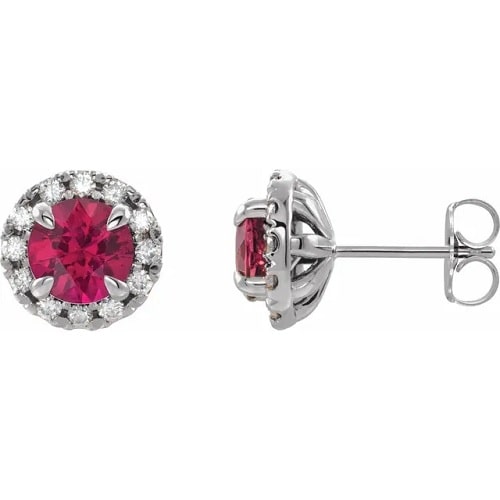 1 Ct Natural Ruby Round Cut Harvina  in Silver 925