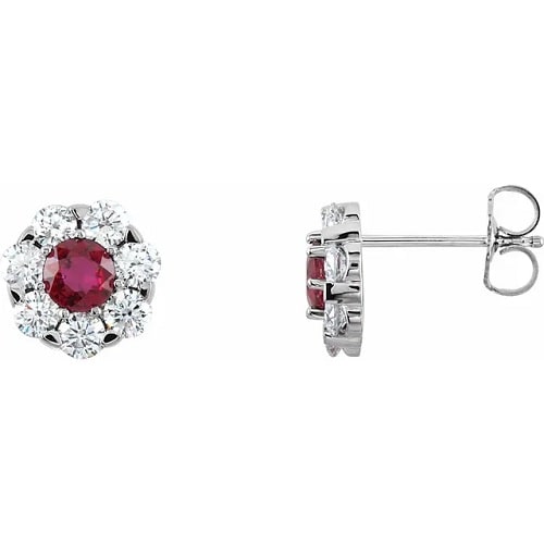 2.02 Ct Natural Ruby Round Cut Hedde  in Silver 925