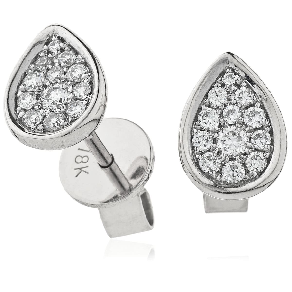 0.20 Carat Natural Cluster Diamond Earrings