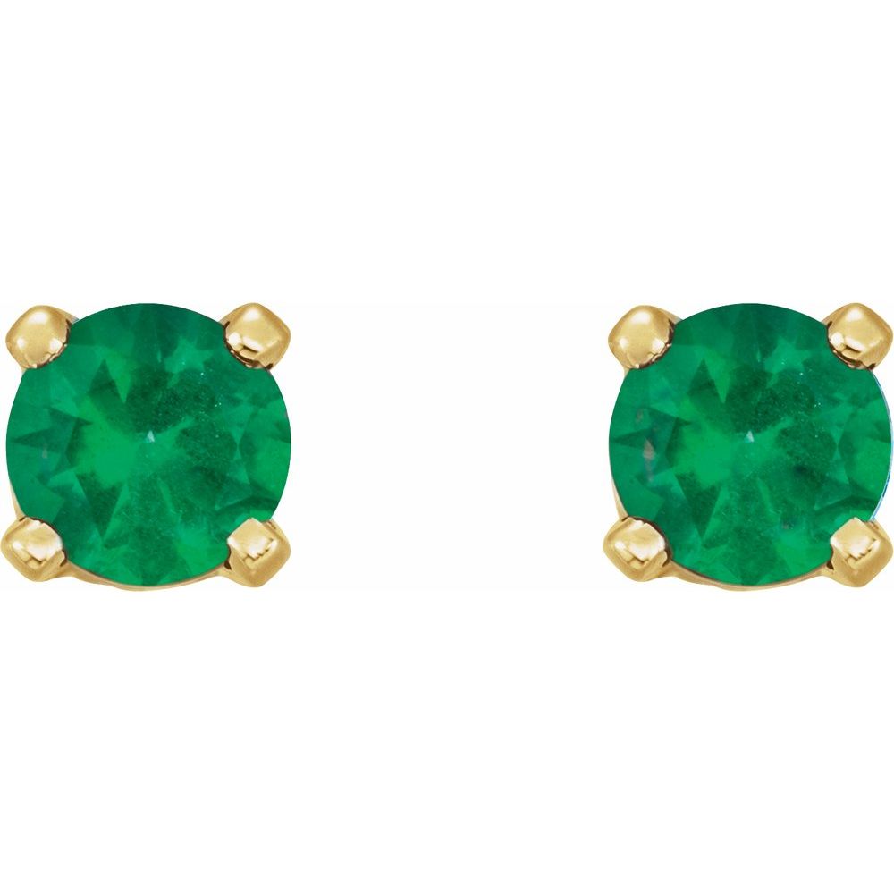 0.16 Carat Emerald Diamond Earrings
