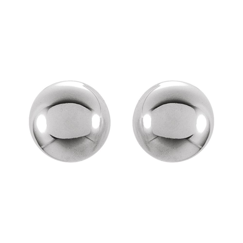 Round Cut Earrings in 18K White Gold