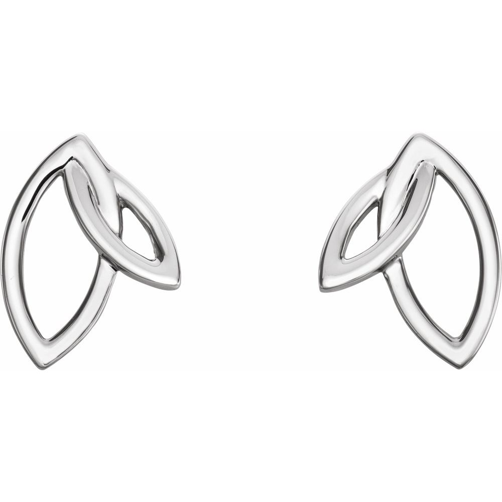 Round Cut Dayla Diamond Earrings in 18K White Gold