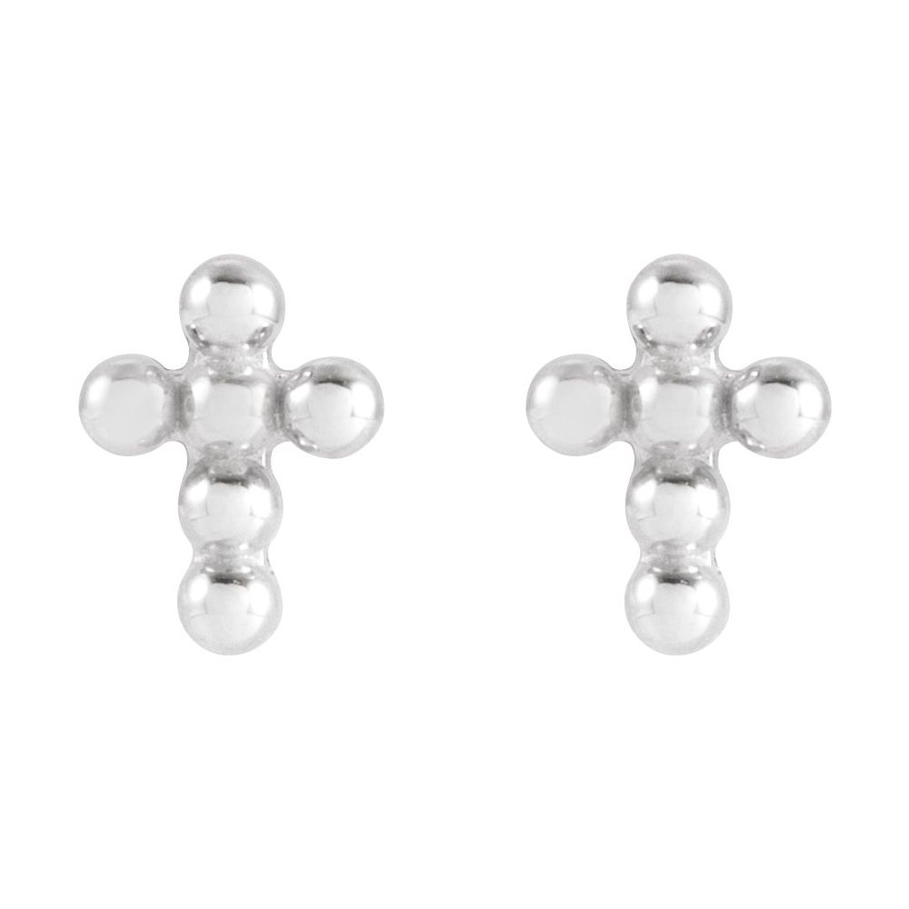 Round Cut Dia Diamond Earrings in 18K White Gold