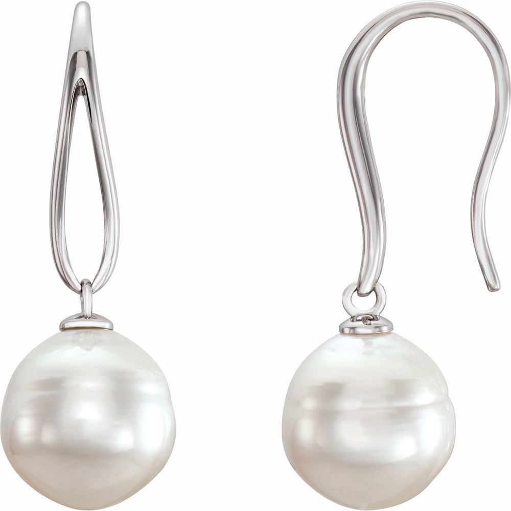 Pearl Round Cut Bathilde  in 9K White Gold