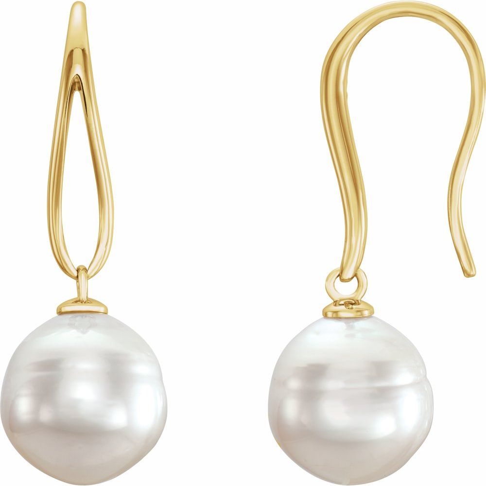 Pearl Round Cut Bathilde  in 9K White Gold