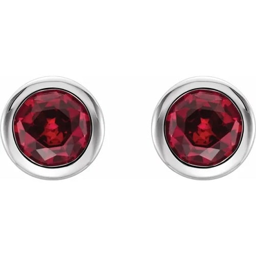 0.68 Ct Natural Ruby Round Cut Holliston  in Silver 925